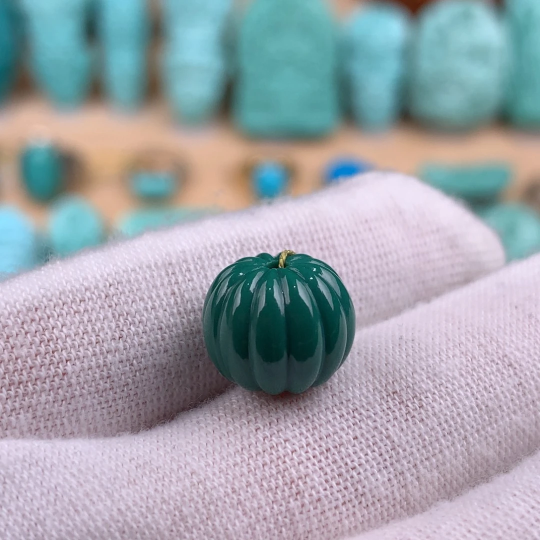 绿松石未镶嵌瓜珠卡12