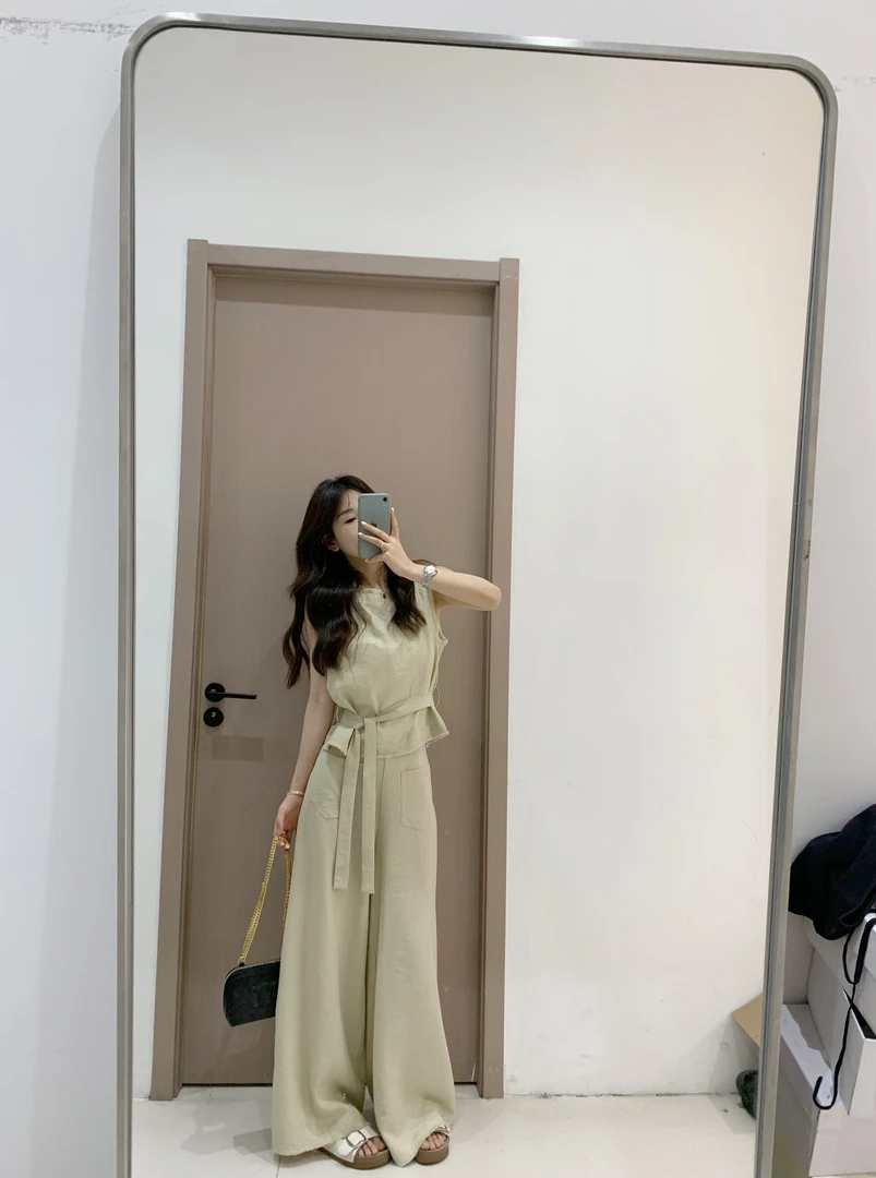 椿&予静【人间五月】气质毛边套装