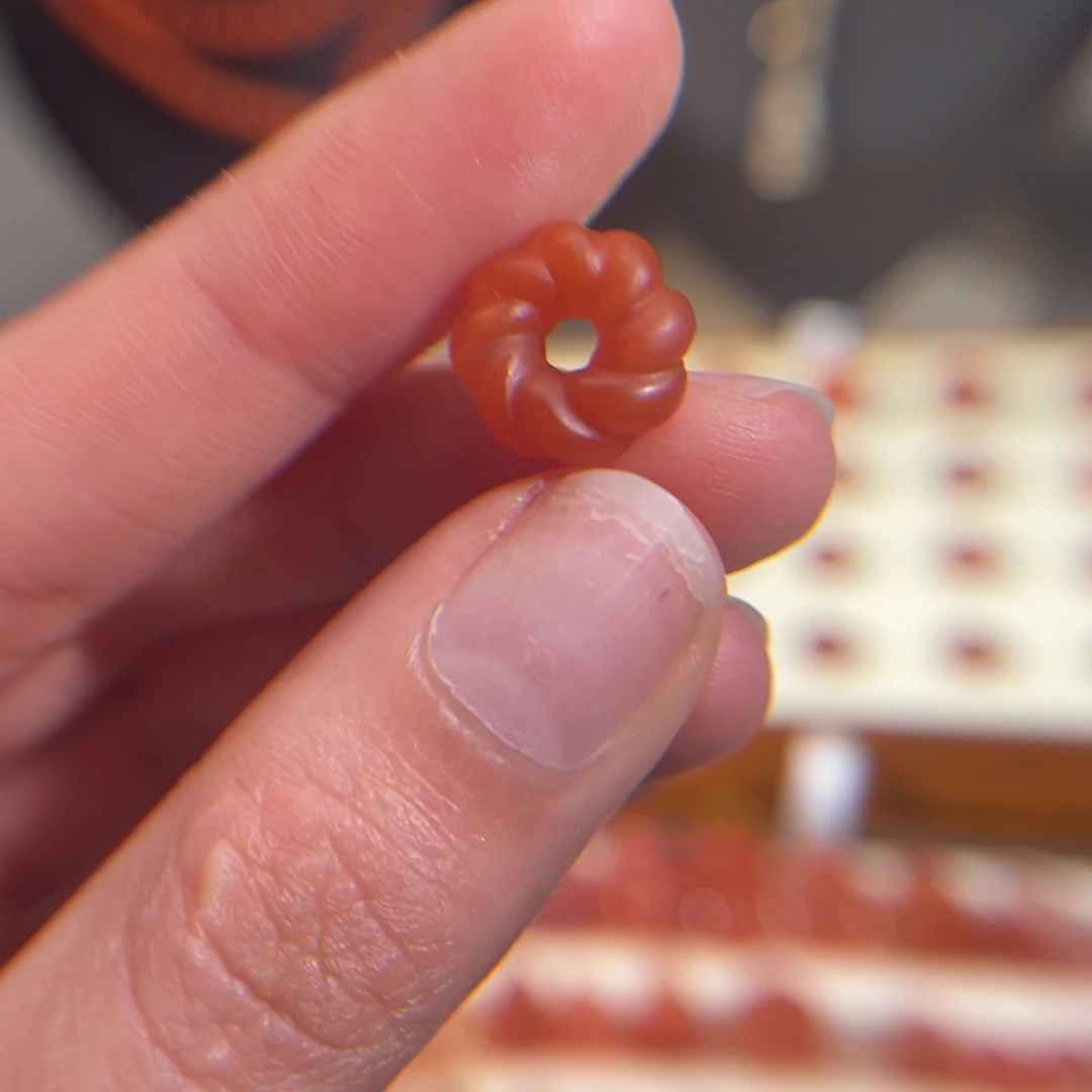 南红玛瑙未镶嵌麻花圈12.3mm