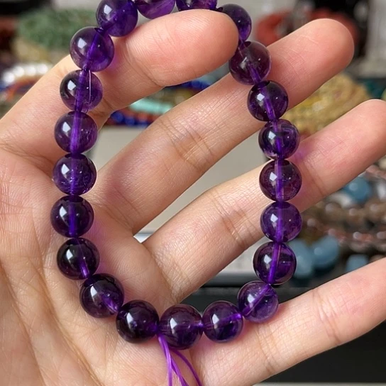 水晶手链未镶嵌矿坑紫超