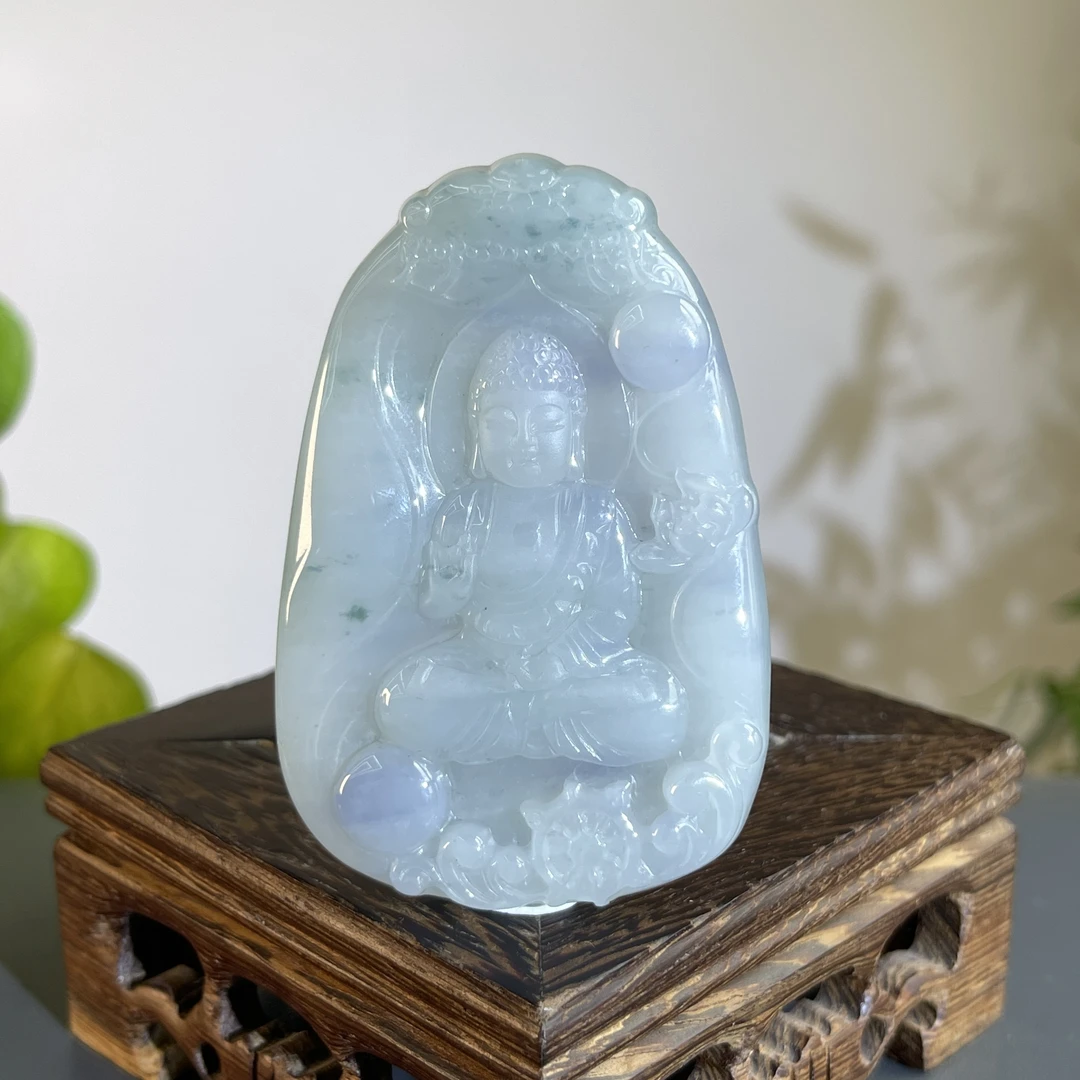 JCW04-108 天然缅甸翡翠A货 阿弥陀佛