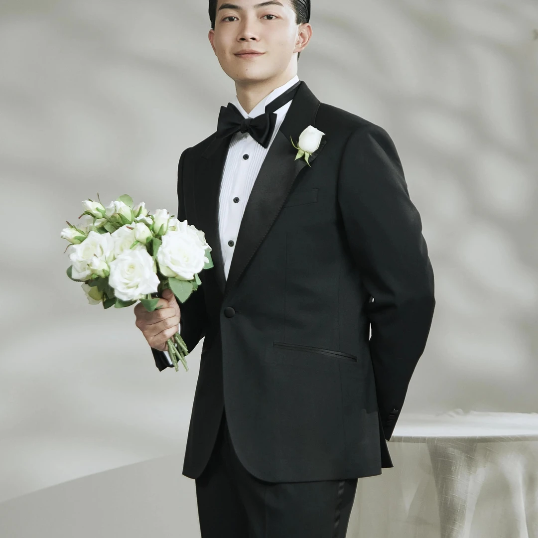 平圆方中【定制级男士礼服】黑色晚礼服结婚婚礼新郎西装宴会主持