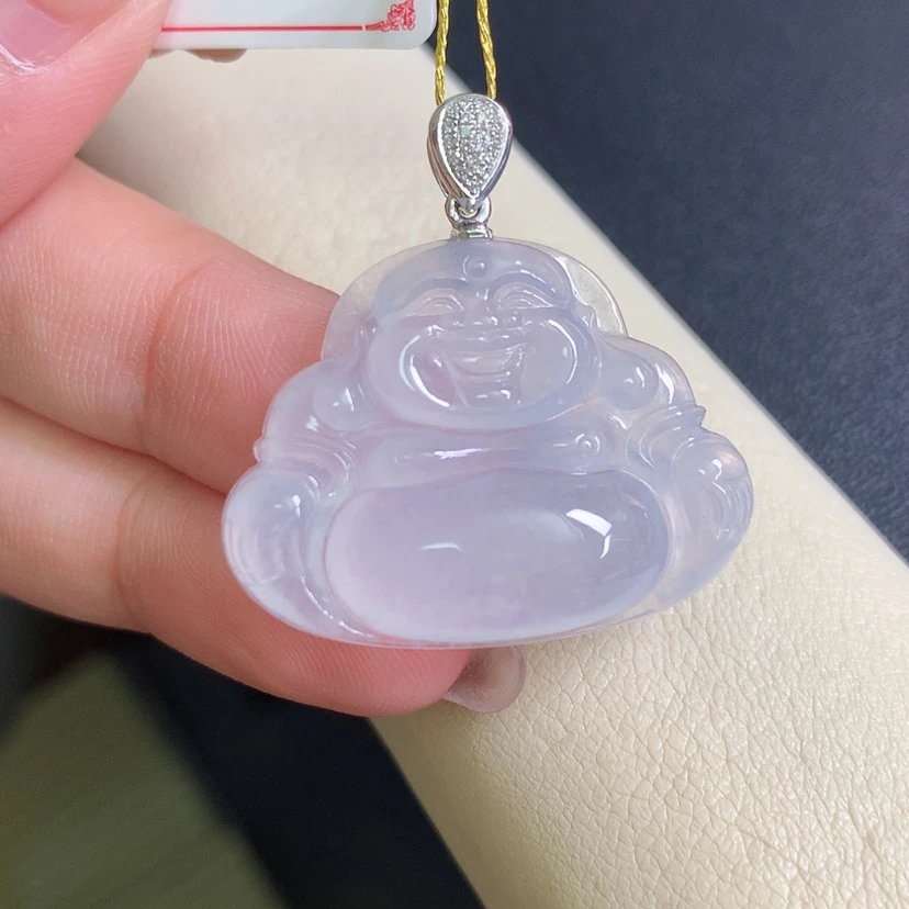 【闪购商品】翡翠颈饰18K金镶嵌佛公