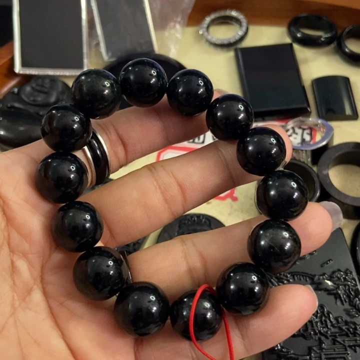 翡翠手链未镶嵌墨翠15