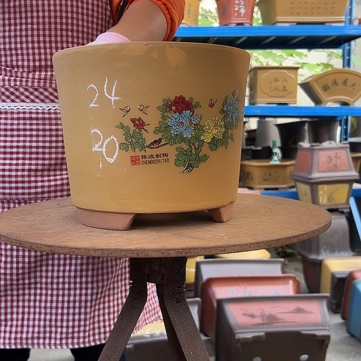 黄色花开富贵特大号花盆花盆