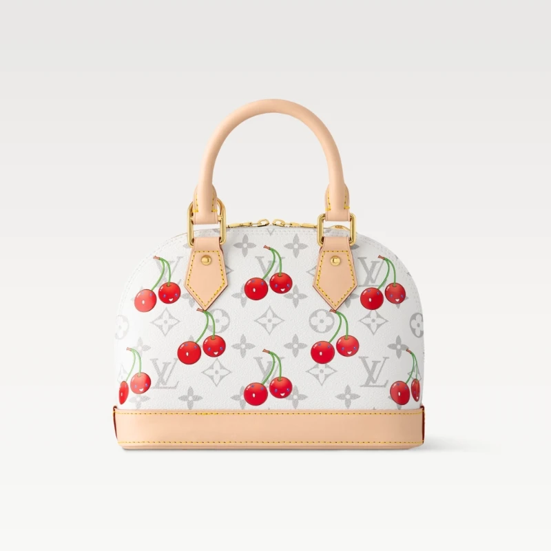 未使用 LouisVuitton/路易威登 珊专属 樱桃 贝壳包 BB 白色 PVC
