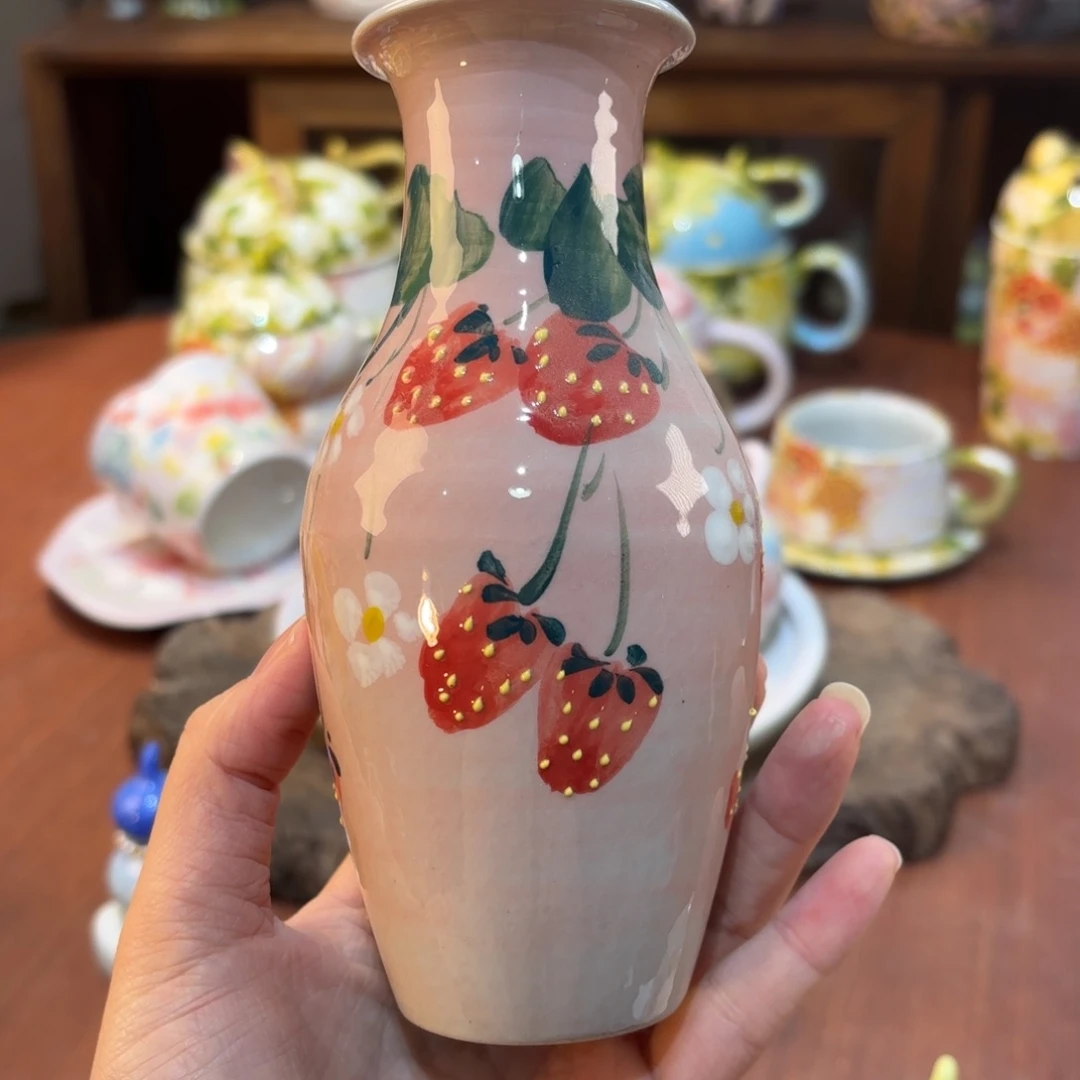 瓷片景德镇手绘高温釉下彩陶瓷茶具