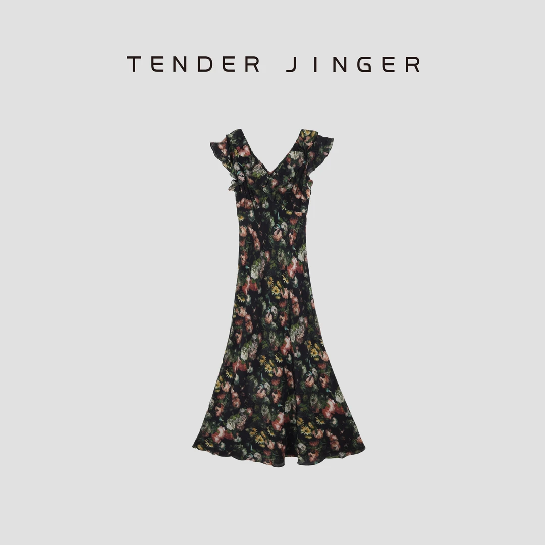 Tender Jinger桑蚕丝优雅气质连衣裙T52SZS81214