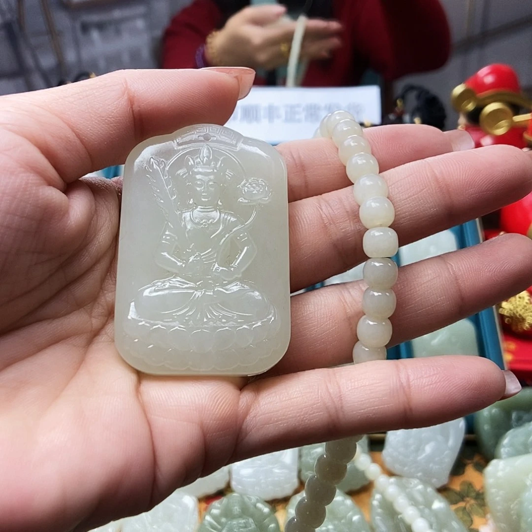 和田玉颈饰未镶嵌七**渊