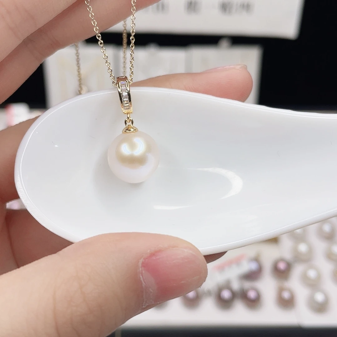 合金淡水珍珠吊坠(赠链)