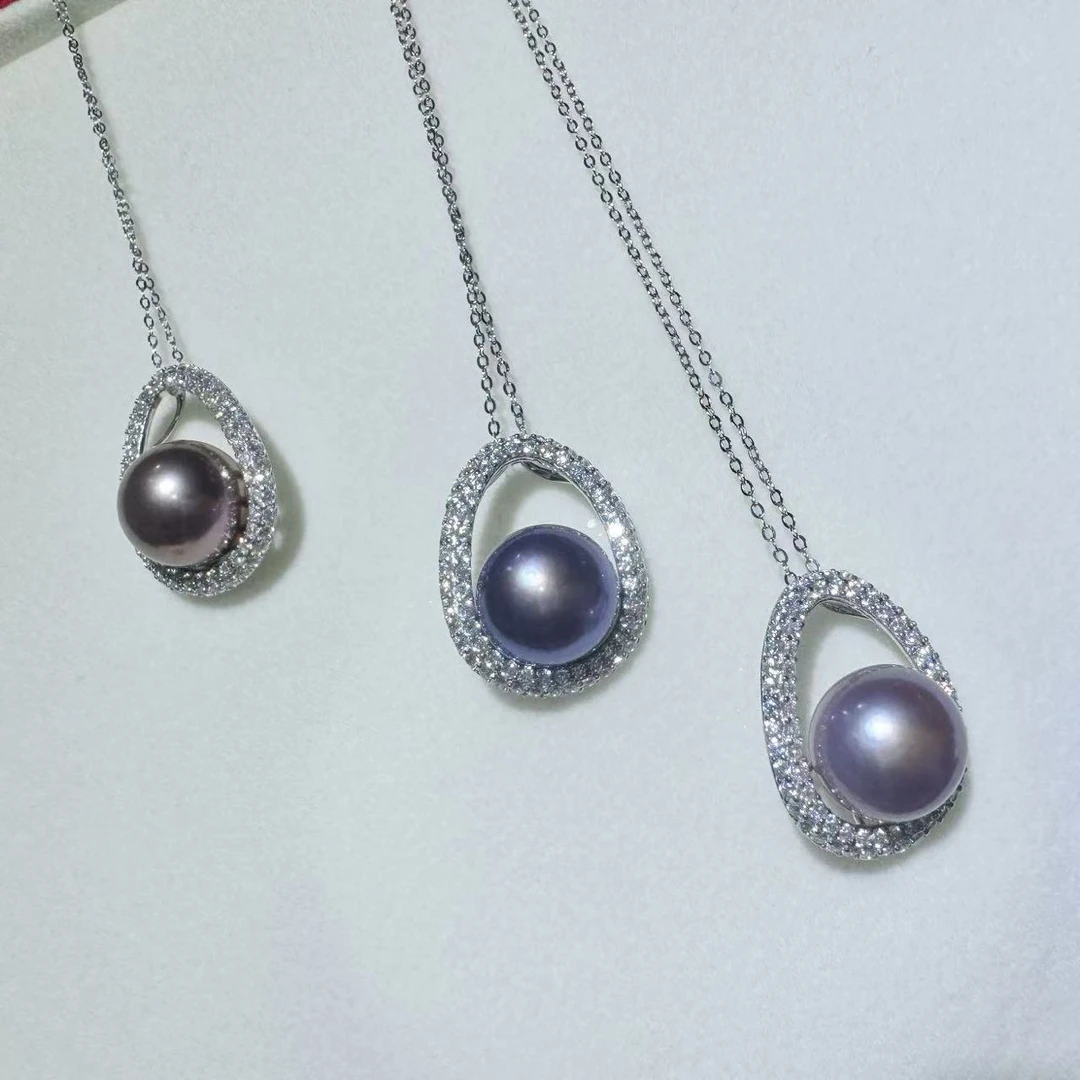 【绎世珍珠】星云 妖孽紫毕业级别大点位紫珠珍珠吊坠12-13mm