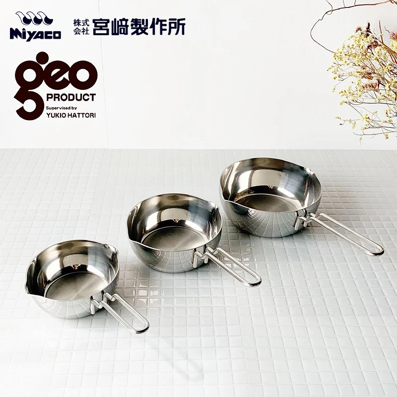 宫崎制作所日本进口GEO雪平锅不锈钢复合锅体行平锅片手锅汤锅