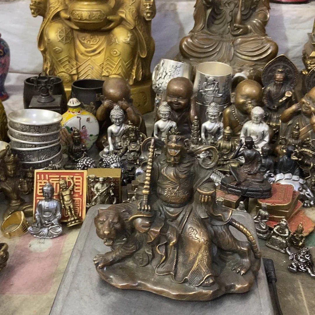 老杨红铜摆件老杨黄