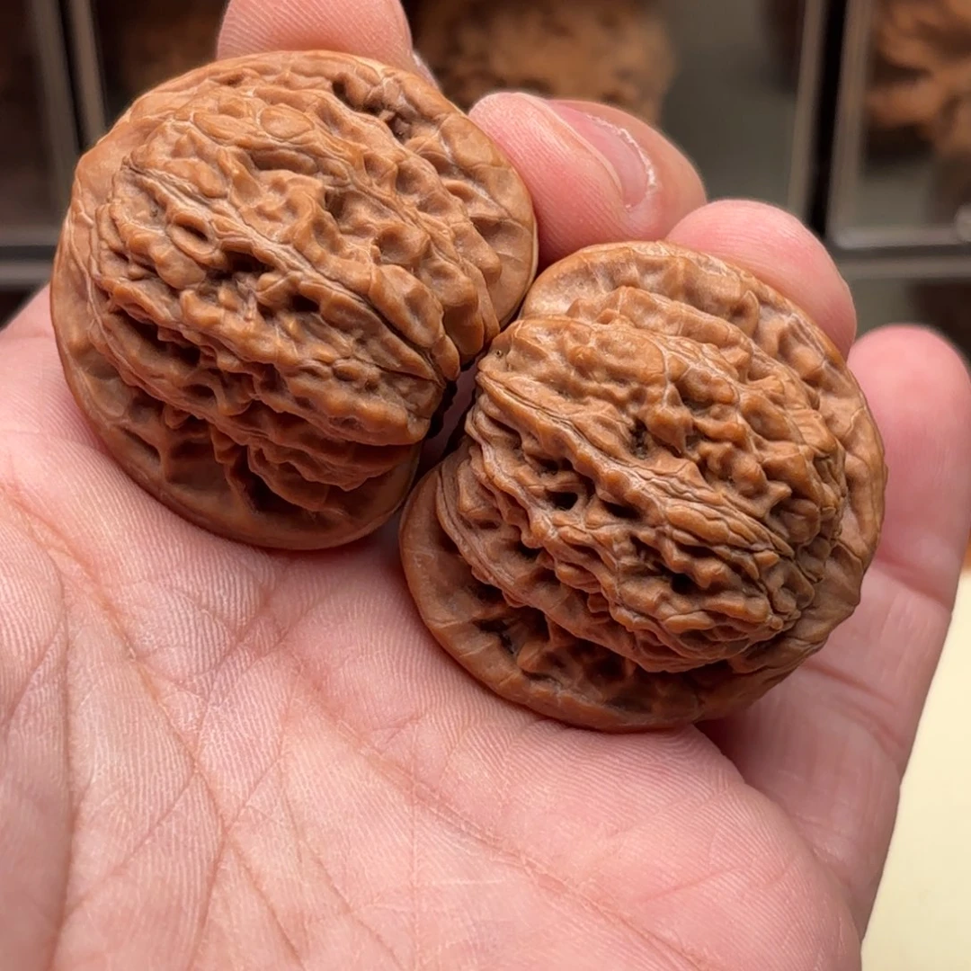 文玩核桃把件四座楼狮子头