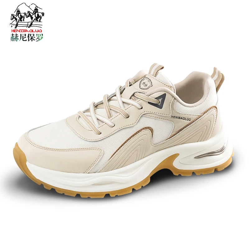 赫尼保罗男士网面休闲鞋男透气2025夏季新款百搭潮流运动鞋防滑鞋