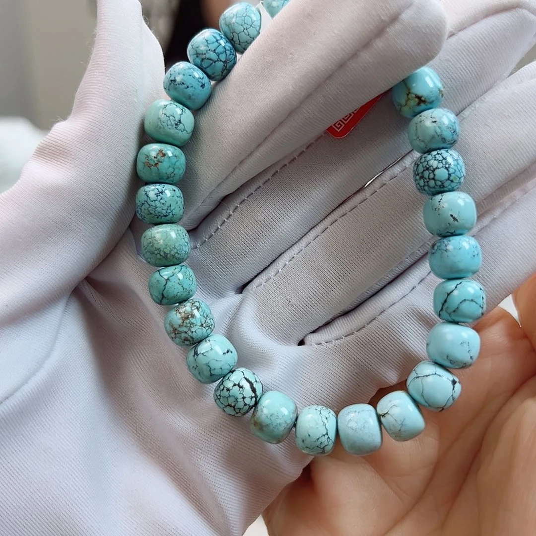 绿松石未镶嵌10圆形单圈卡8+