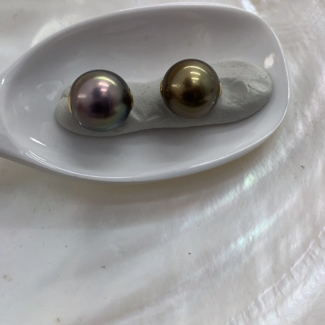 海水珍珠裸珠大溪地路路通两颗