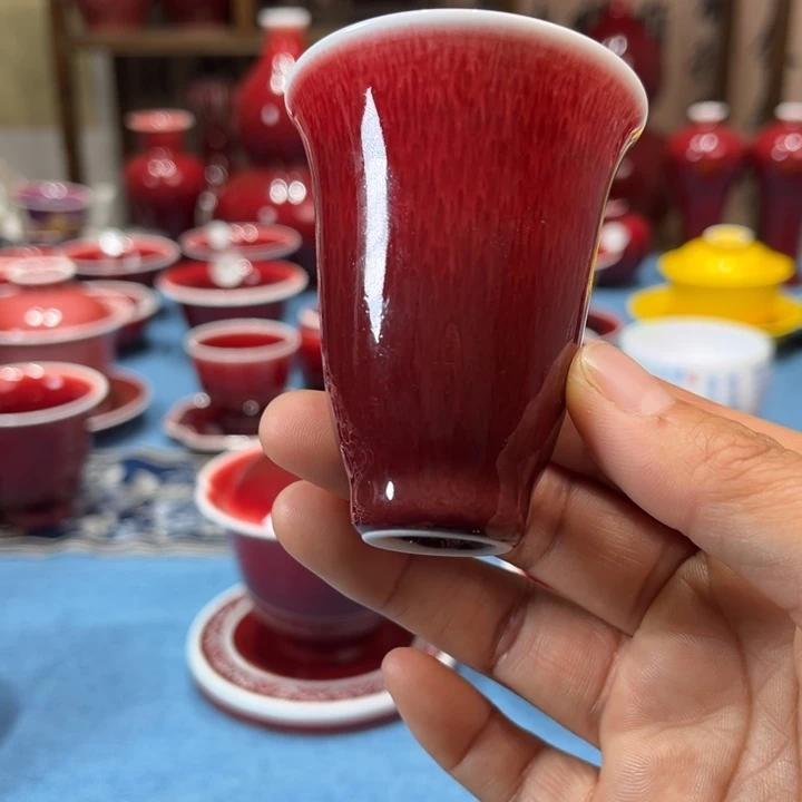 景德镇陶瓷浅行窑闻香杯