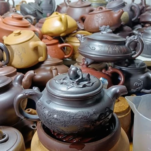 茶壶紫砂宜兴原矿古乌泥柴烧手工330cc紫砂壶
