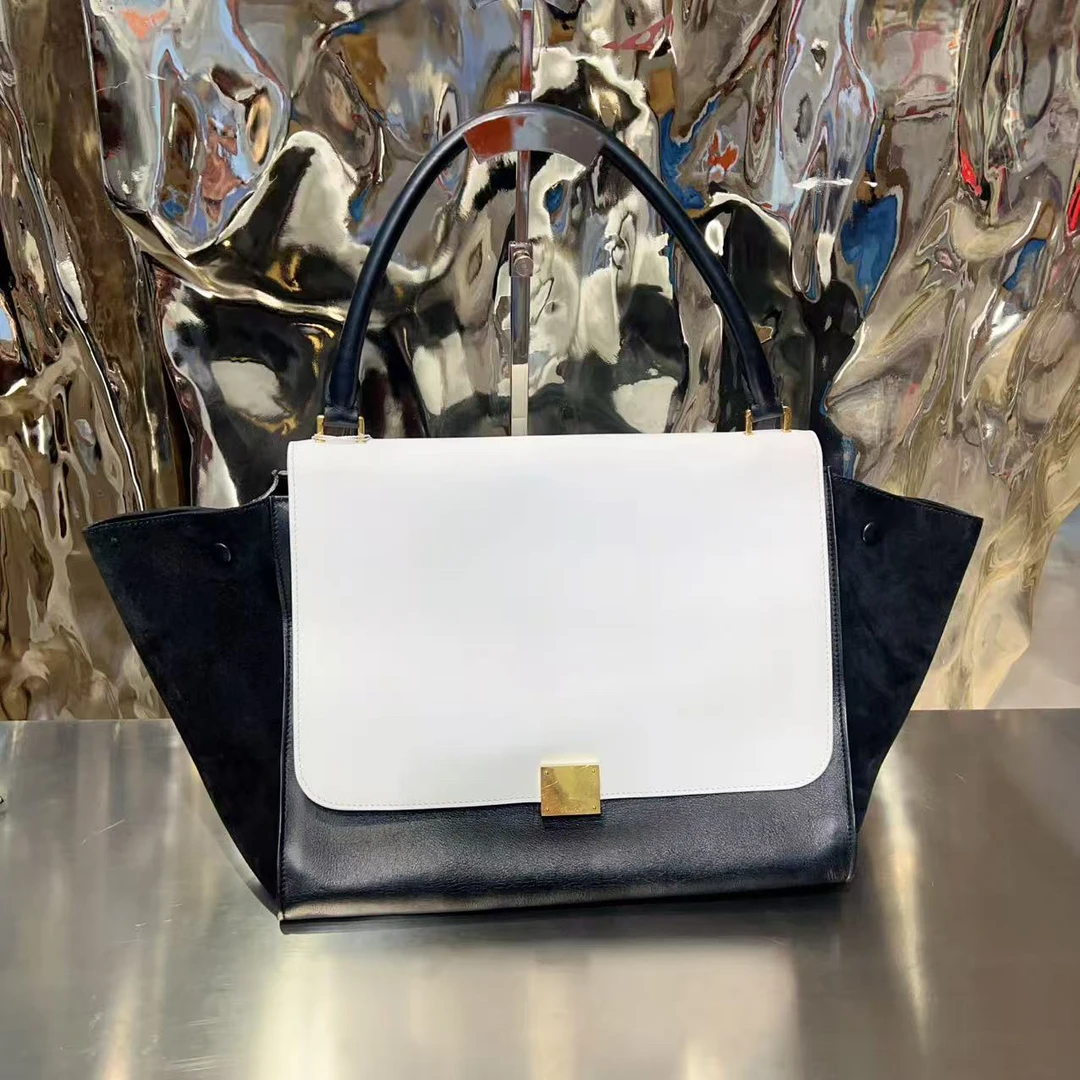 95新 Celine/思琳 思琳 黑白熊猫配色 拼色 手提包0000