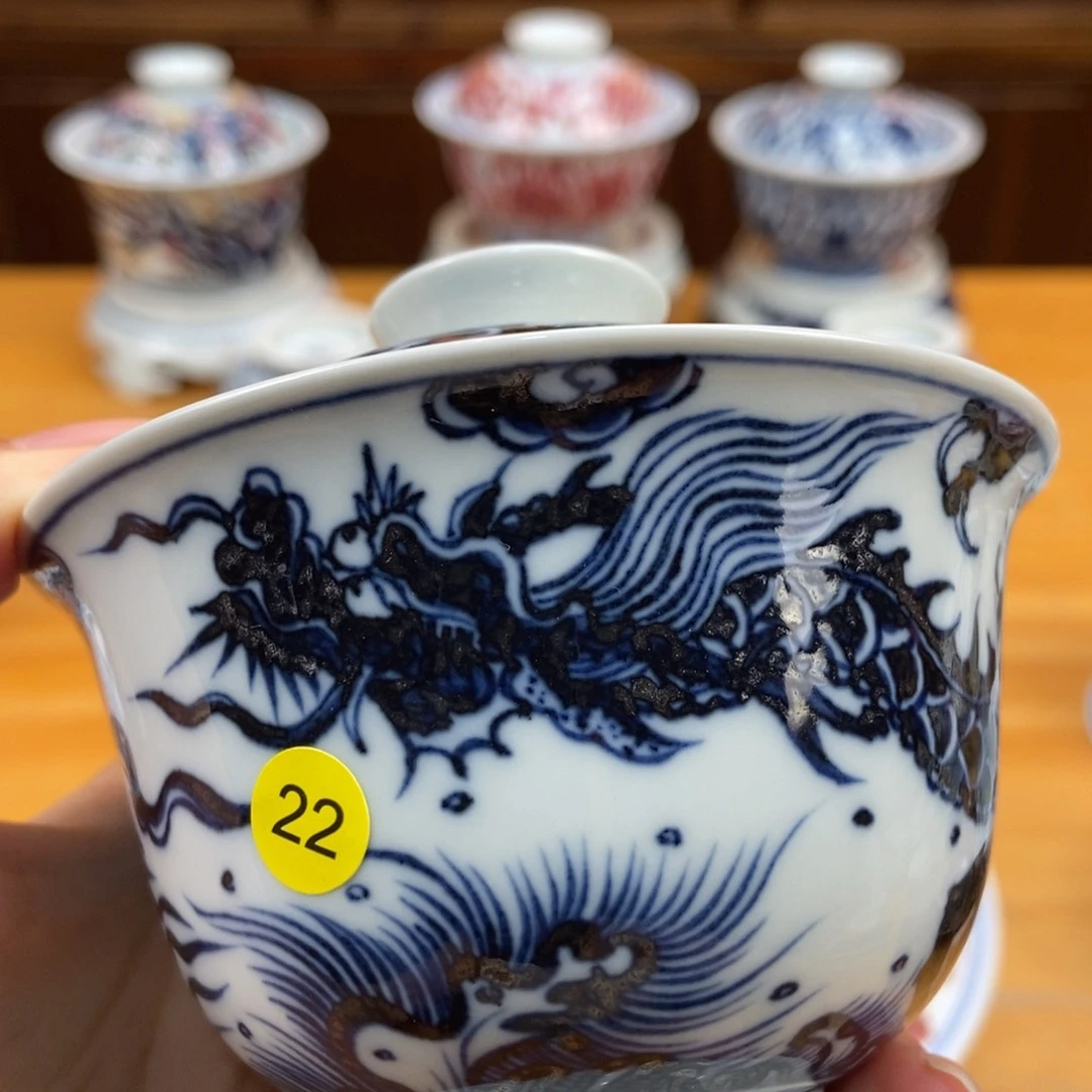 手绘现代茶具非古董