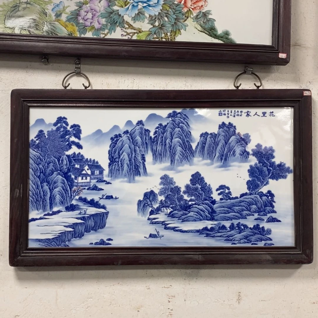 瓷片90*52 景德镇瓷板画柴窑烧制