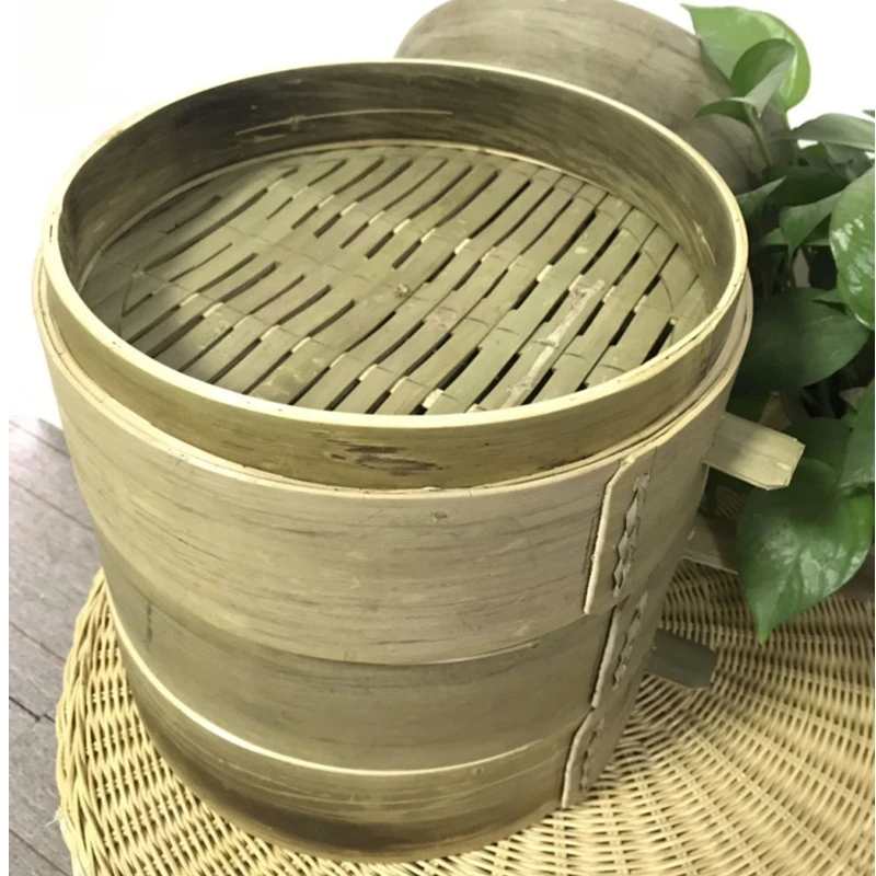 纯手工全青皮无胶水竹制竹编田园小笼包加深竹笼屉竹蒸屉家用蒸笼