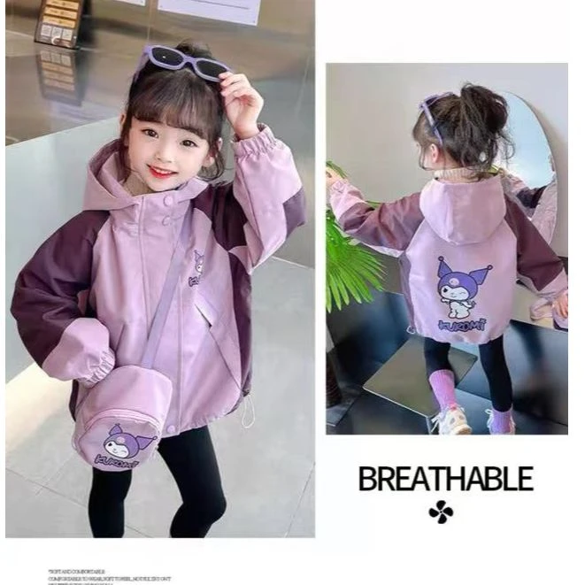 37132儿童女童外套秋冬款2023新款加绒冬季库洛米加棉外套女宝宝