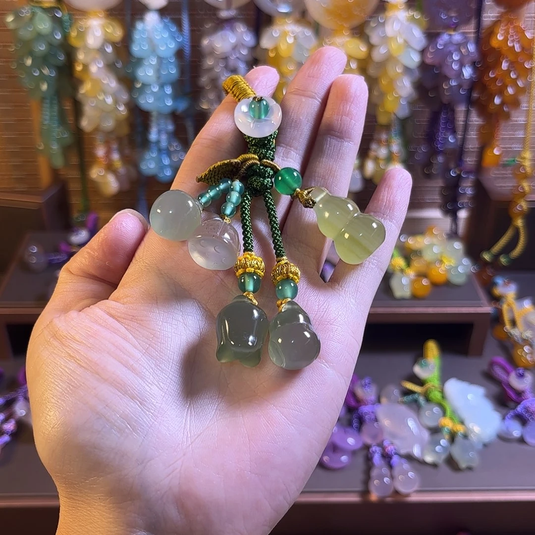 未镶嵌车挂玛瑙/玉髓钥匙扣