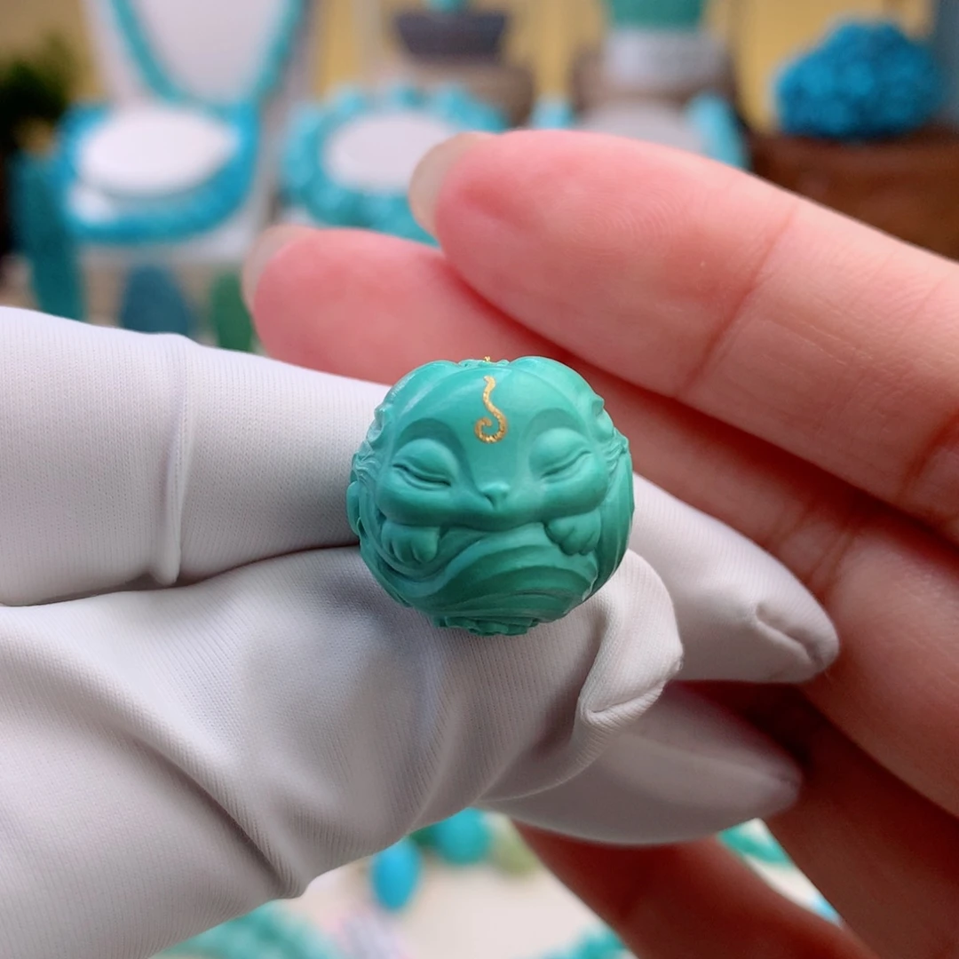 绿松石未镶嵌挂件