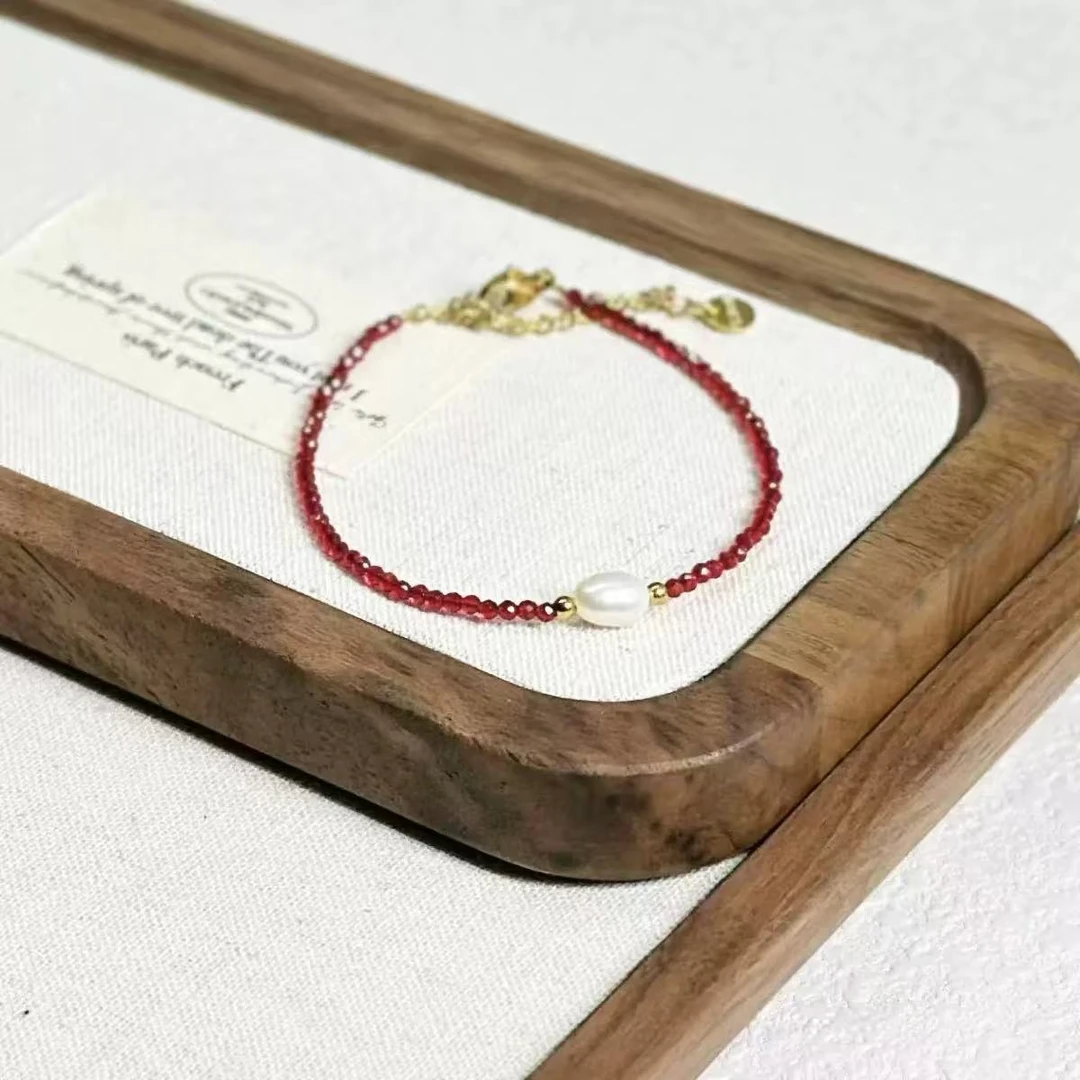 【绍兴龙华】天然珍珠时尚红色手链S9136