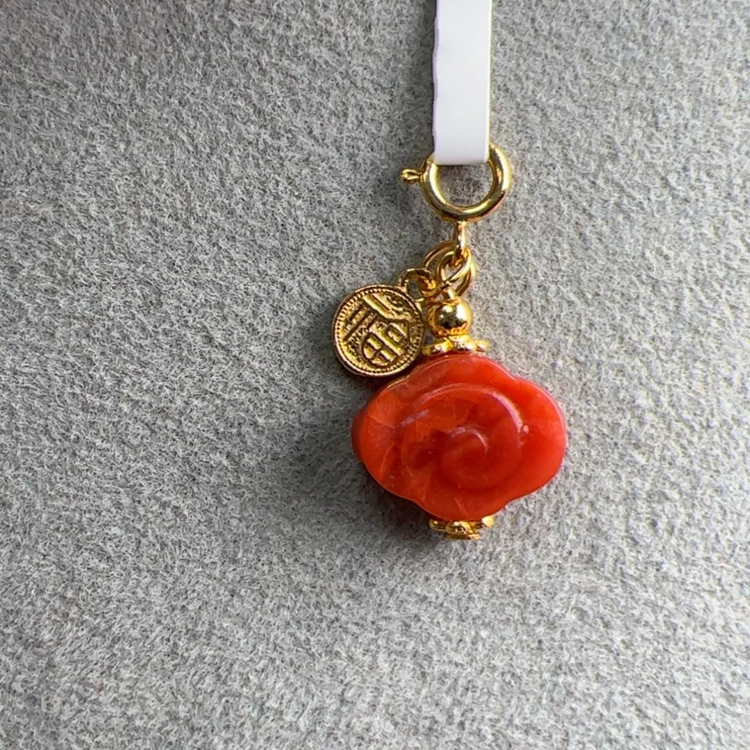 南红玛瑙（祥云万能扣滴流12+）未镶嵌