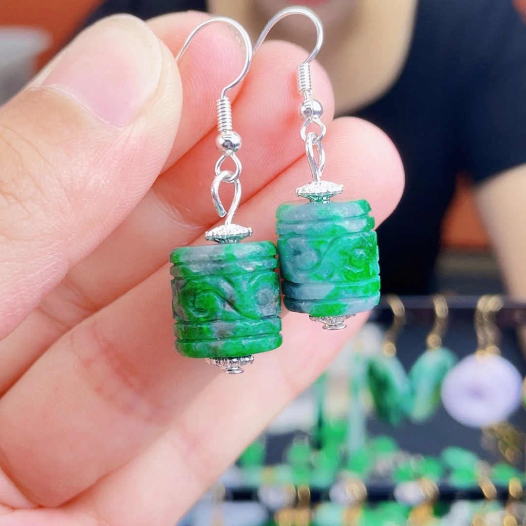 翡翠未镶嵌耳饰饰品