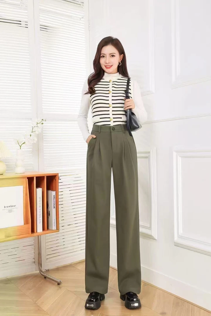 86581  （牛仔裤）春秋款女士休闲百搭垂感西装牛仔裤 三楼