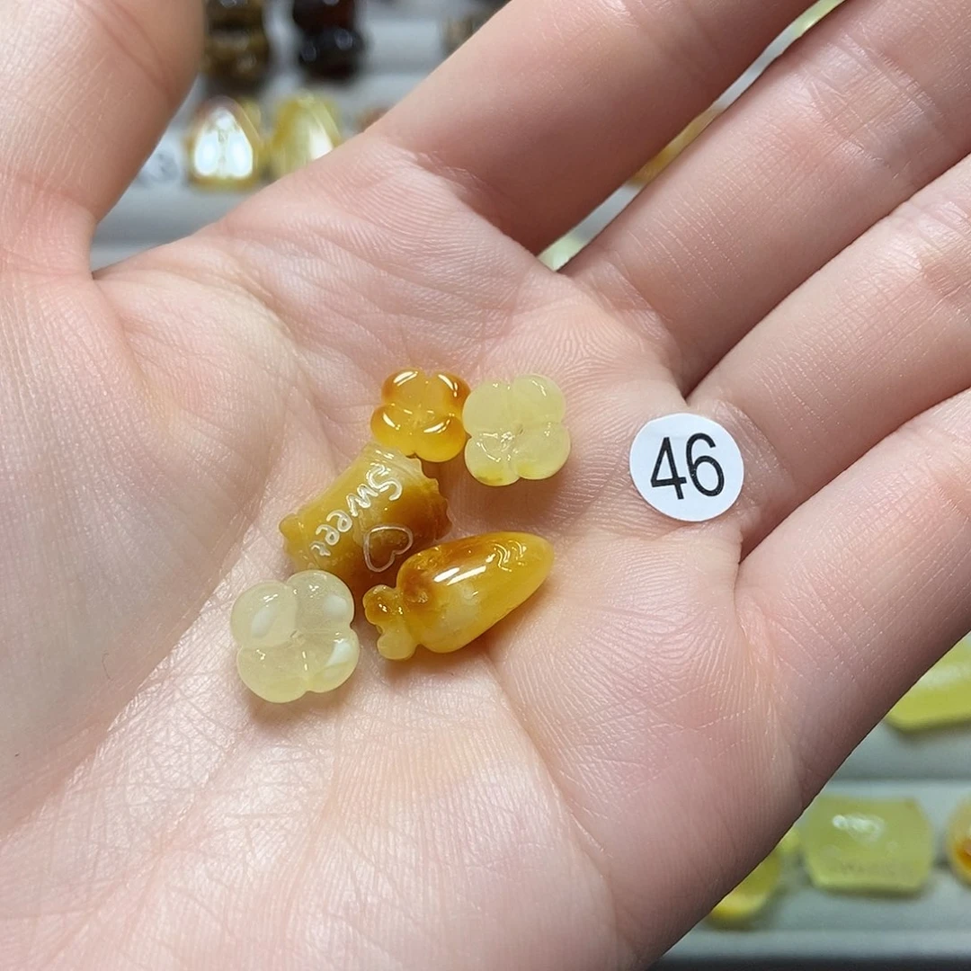 琥珀裸石未镶嵌l**y，