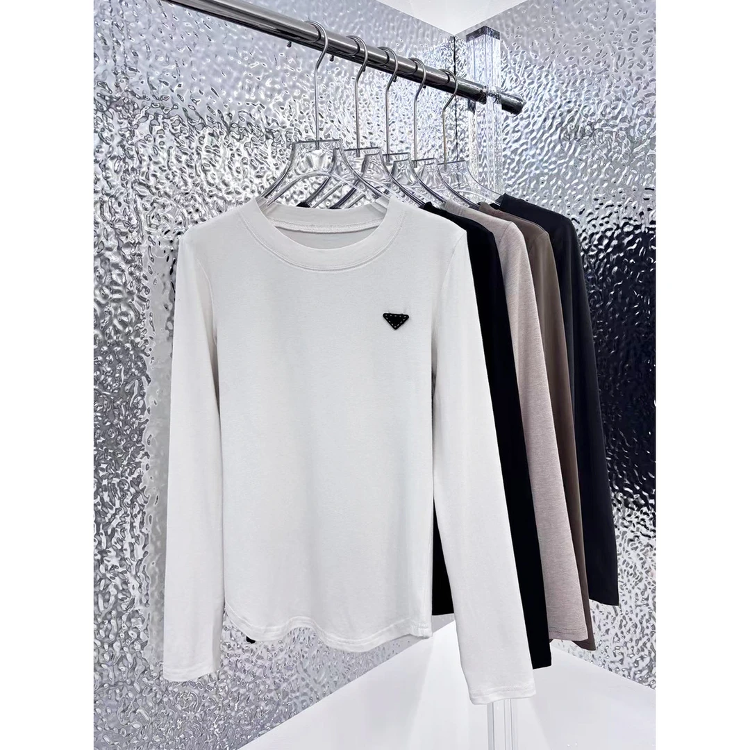 【素眠】时尚百搭小三角修身纯色打底衫.Y835