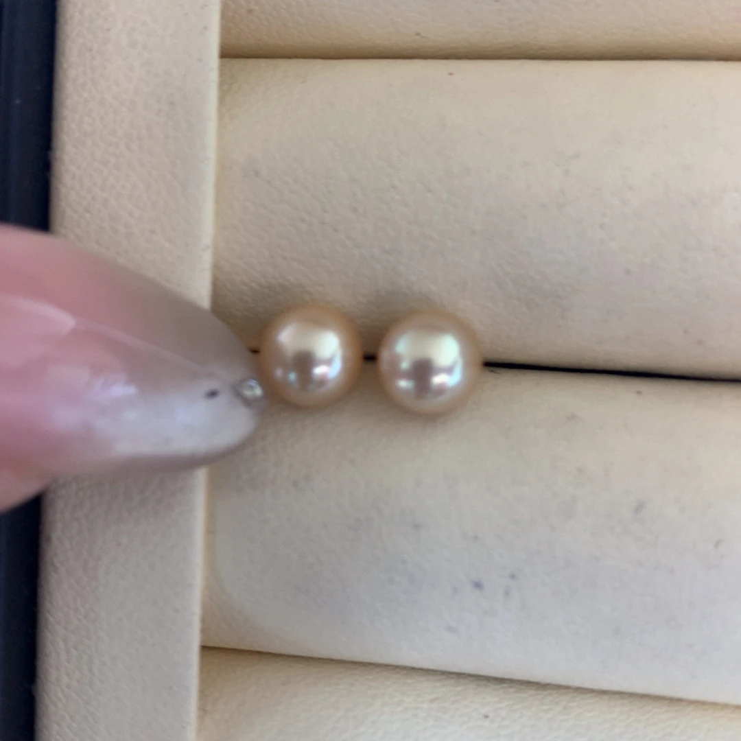 18K金镶嵌耳饰海水珍珠