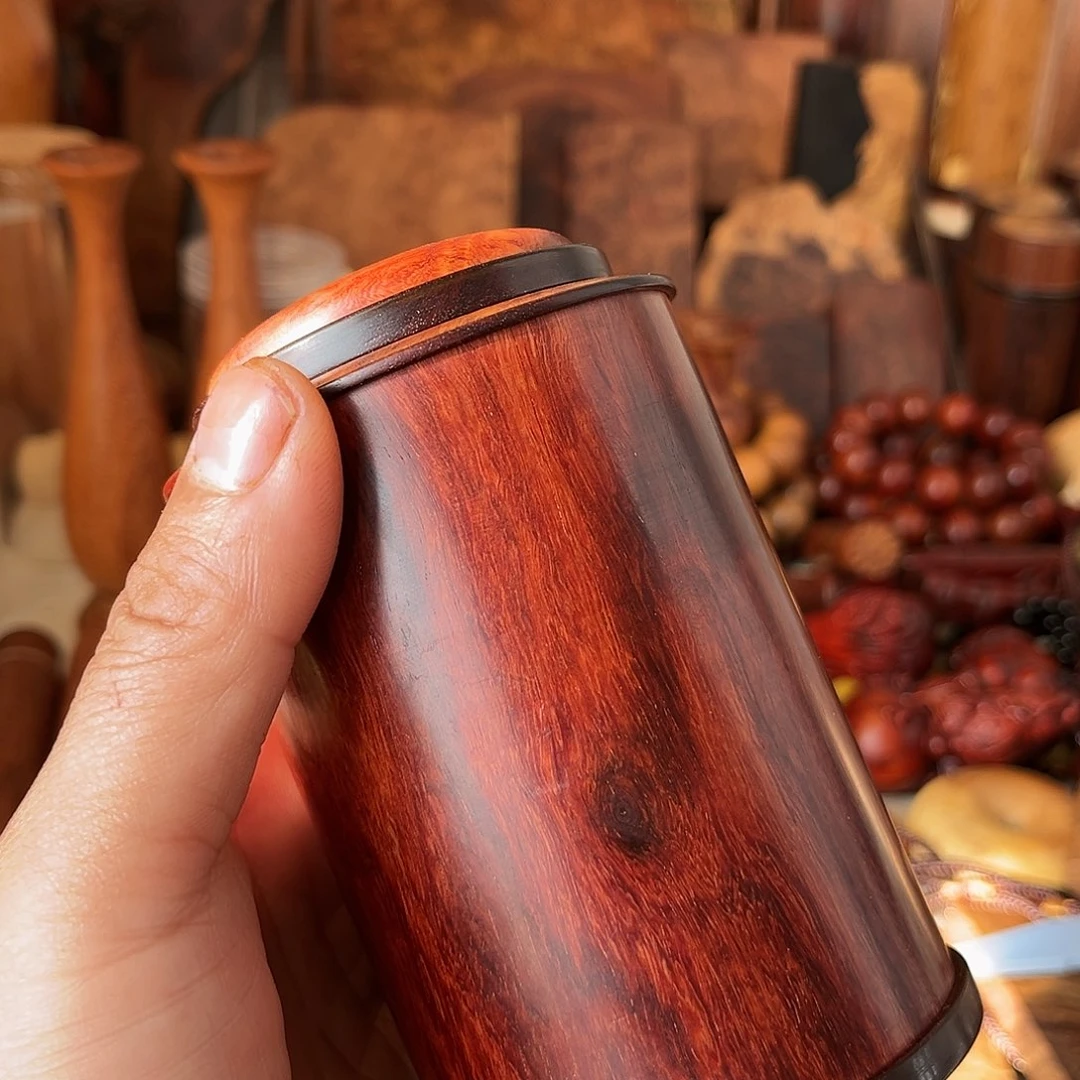 木特****烤印度小叶紫檀茶叶罐