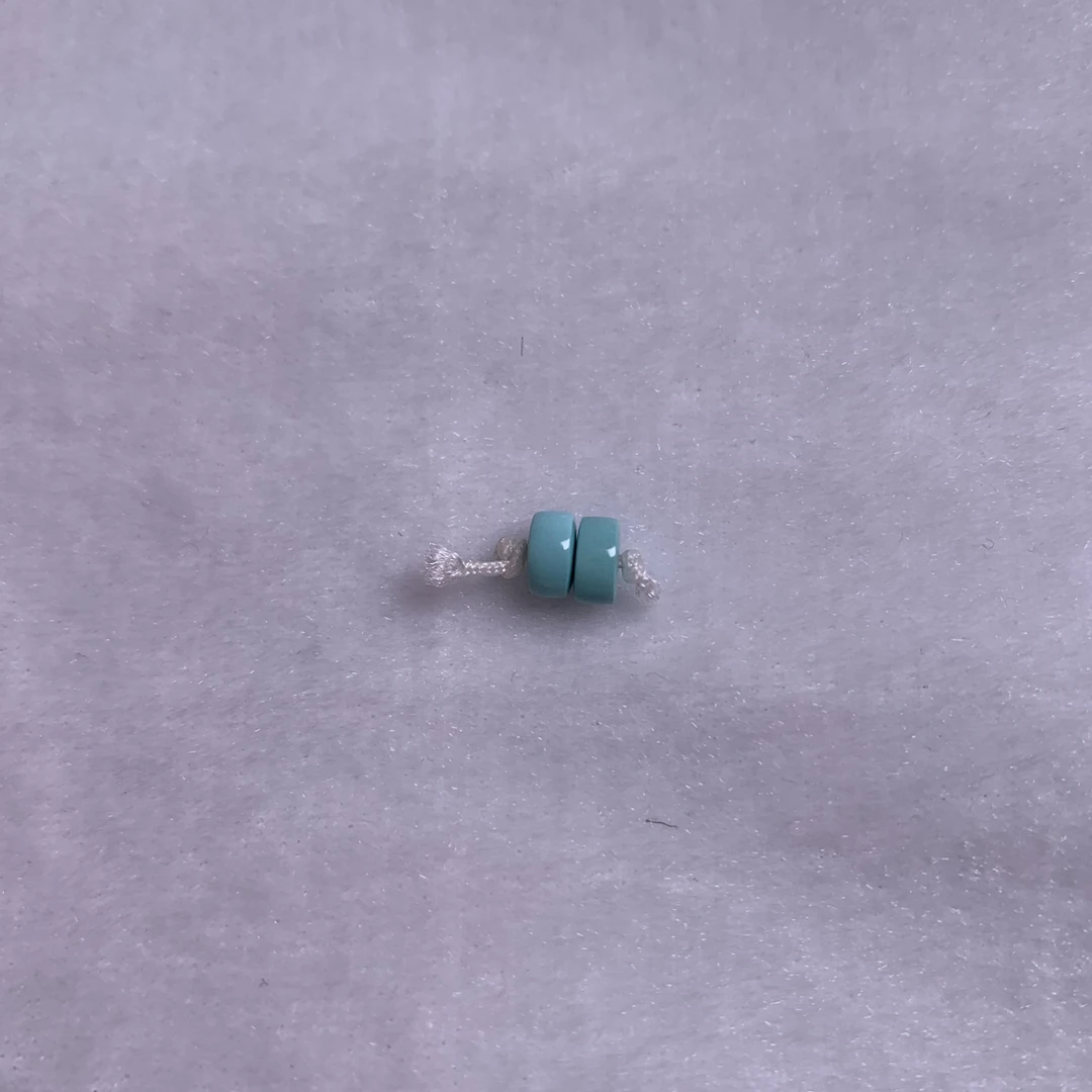 湖北天然原矿高瓷绿松石隔片5mm 随机发以实物为准