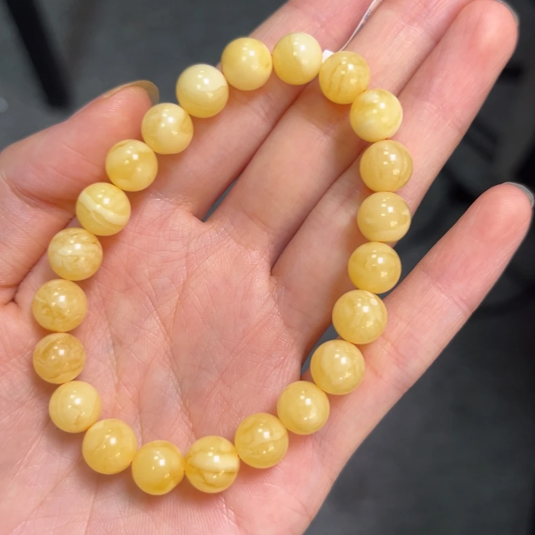 裸石琥珀未镶嵌8+浓蜡白花