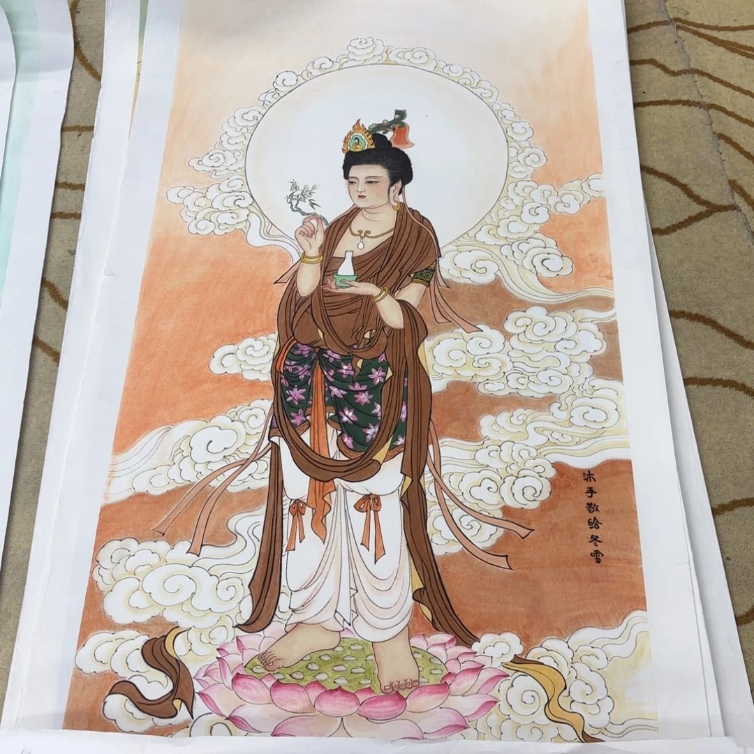 昔***爸国画人物作品童童童