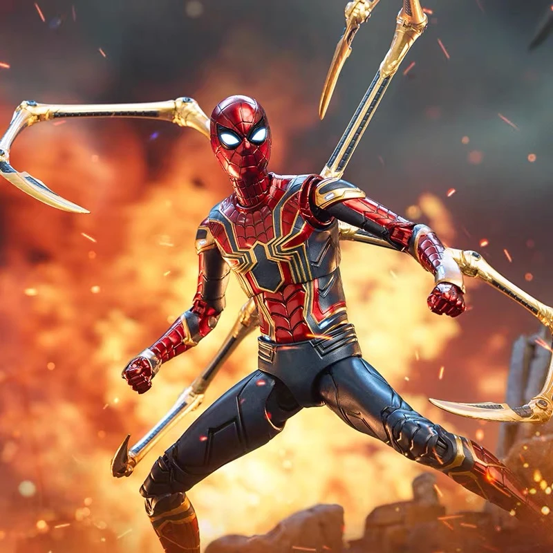 官方中动玩具 漫威正版 钢铁蜘蛛侠红金黑金蜘蛛侠3可动模型手办