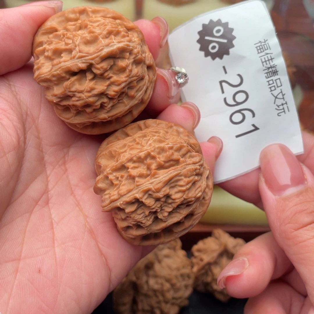 把件文玩核桃42头货白狮子