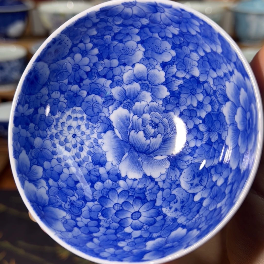 知冬煮雪手工手绘-竹林草堂茶具单杯