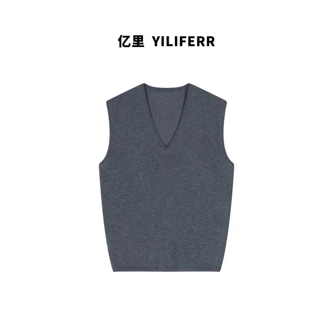 【YILI显瘦女装】时尚百搭V领马甲上衣 Y1354