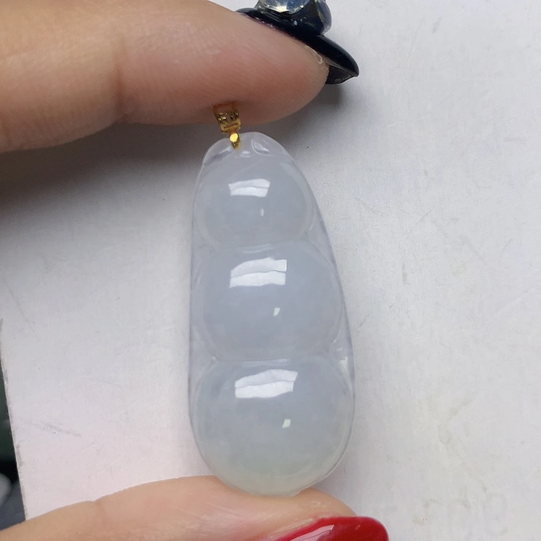翡翠18K金镶嵌颈饰天然翡翠