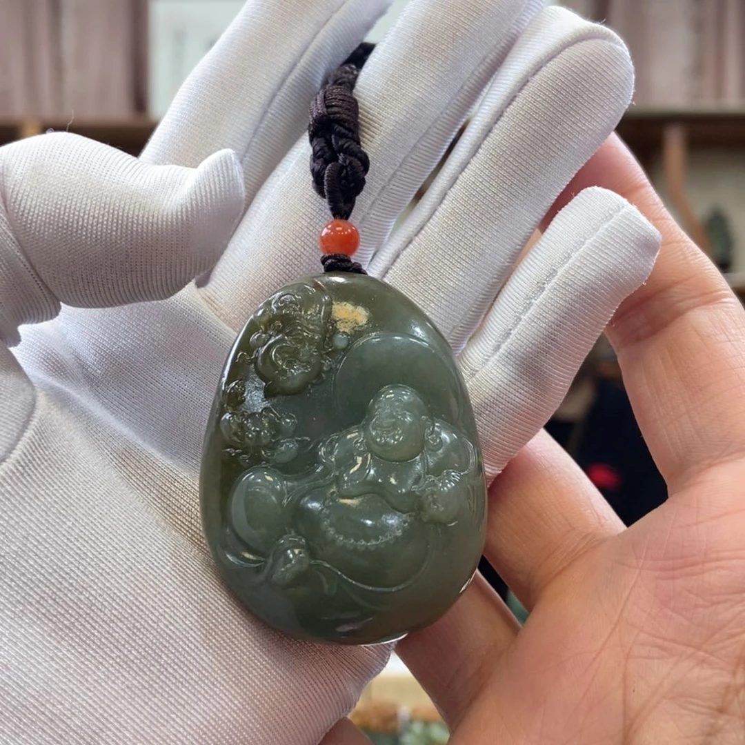 和田玉吊坠未镶嵌微*