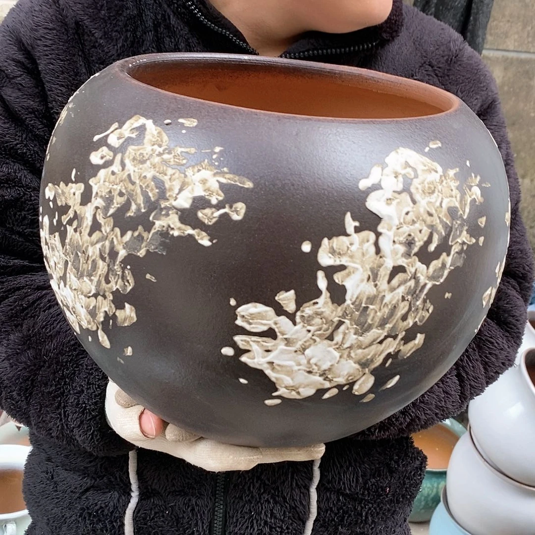 紫砂花盆正品口22高24
