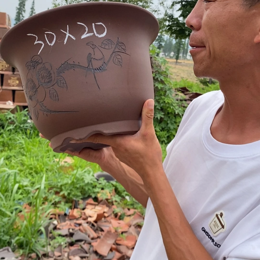 紫砂花盆紫砂器，紫砂壶的时候