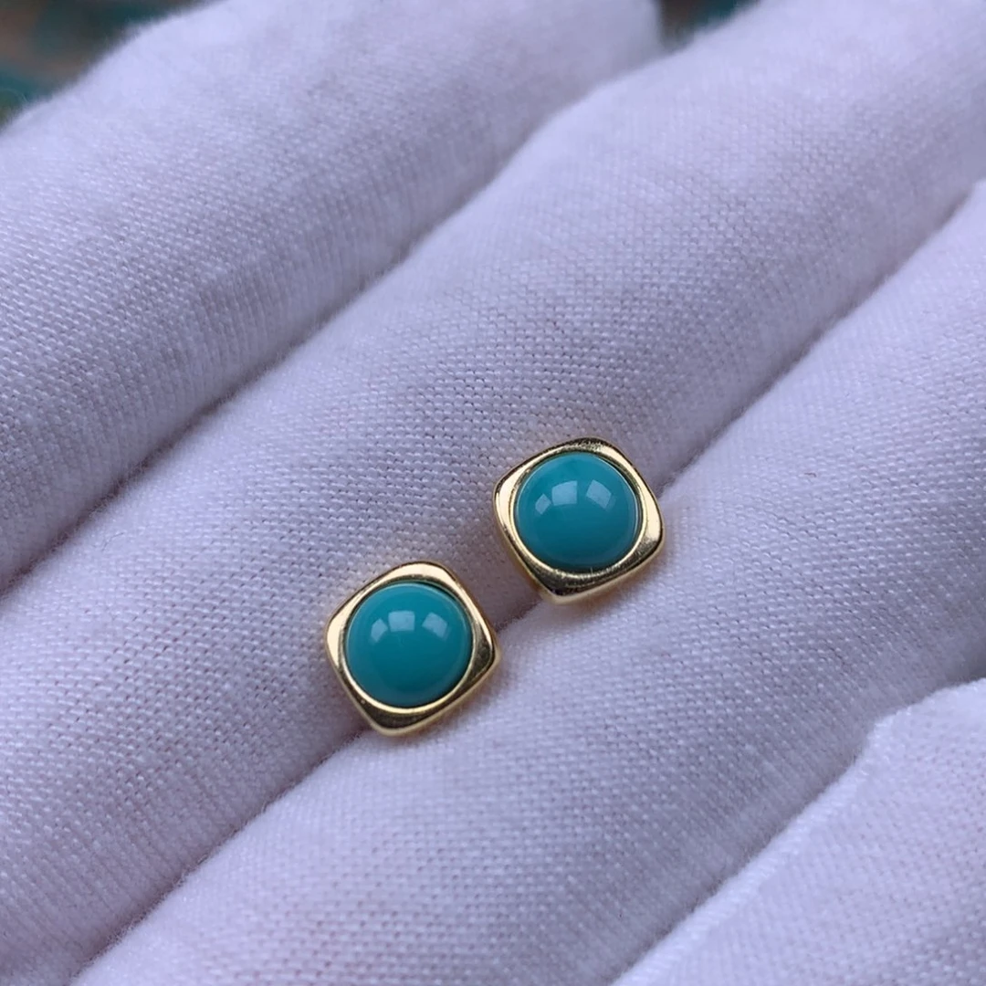 绿松石精品配饰银S925镶嵌